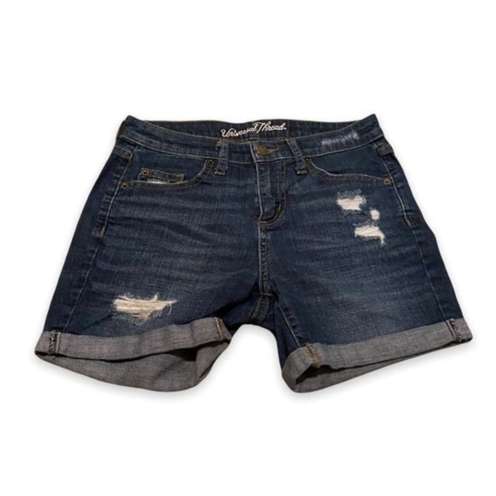 Universal Thread Mid Rise Boyfriend Denim Short Size 0